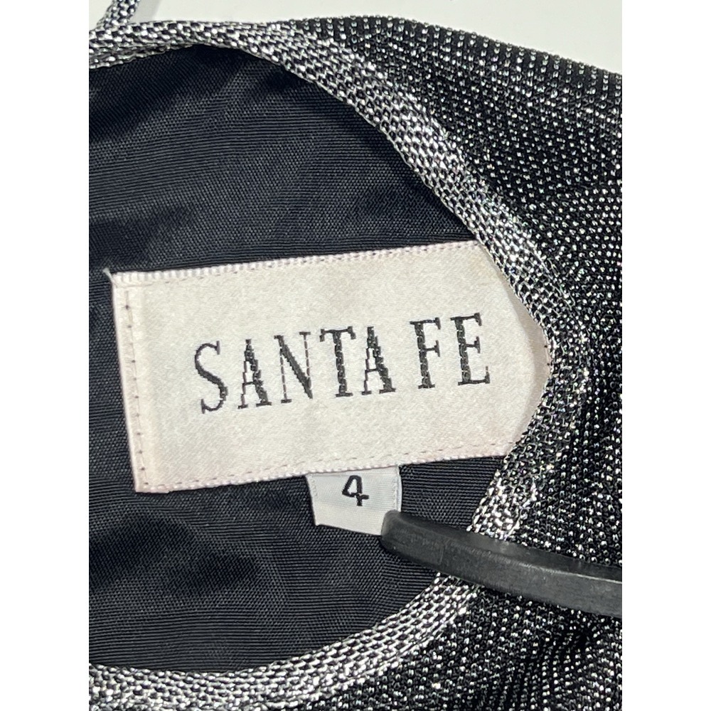 Santa Fe Glimmer Silver Sheath Dress Size 4 - Picture 5 of 7